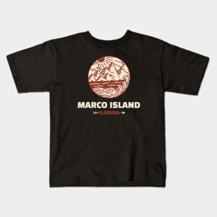 Retro Marco Island Kids T-Shirt